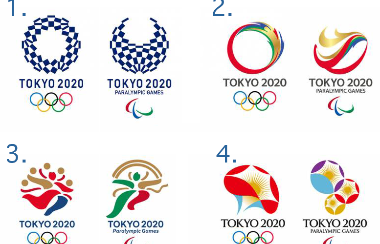 De fyra alternativen som tävlade för att bli Tokyo 2020s officiella logo