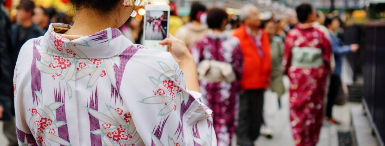 Du kan hyra kimonos och yukatas i te.x. Kyoto och Tokyo